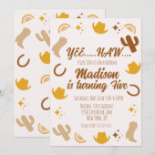 レインボーズアンドロデオスグルーヴィ誕生日 招待状 (正面/裏面)