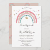 レインボーズクラウンバーチャルベビーシャワーバイメール 招待状 (正面/裏面)