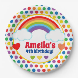 レインボーズハートとドットガールズ ペーパープレート
