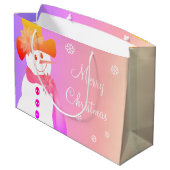 レインボーズ雪だるま&スノーフレーク ラージペーパーバッグ (裏面アングル)