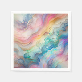 レインボーズ&バブル紙&パーティーナプキンス スタンダードカクテルナプキン