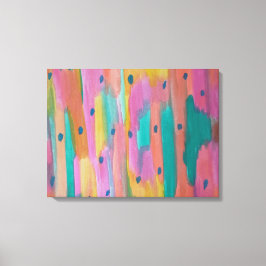 レインボーズ&レインドロップカラフル抽象芸術キャンバスアート キャンバスプリント