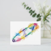レインボーセーフティピン葉書 ポストカード (スタンド正面)