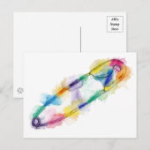 レインボーセーフティピン葉書 ポストカード (正面/裏面)