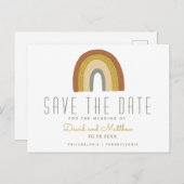 レインボーセーブ・ザ・デート案内はがき 案内ポストカード (正面/裏面)