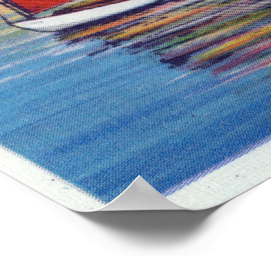 レインボーセーリングボート艦隊の眺め ポスター (角)