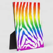 レインボーゼブラパターン フォトプラーク (側面)