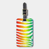 レインボーゼブラパターン ラゲッジタグ (正面縦)