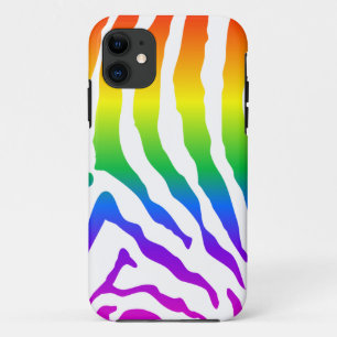 レインボーゼブラパターン iPhone 11 ケース