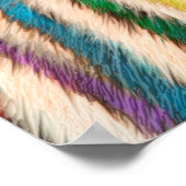 レインボーゼブラファインアートポスター/プリント ポスター (角)