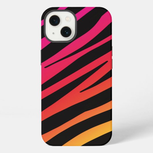 レインボーゼブラ印刷 iPhoneケース (裏面)
