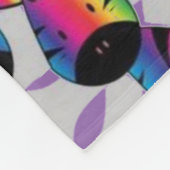 レインボーゼブラ フリースブランケット (角)