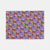 レインボーゼリービーンゼリービーンゼースターキャンディースイーツ フリースブランケット (正面(横))