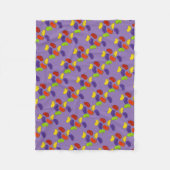 レインボーゼリービーンゼリービーンゼースターキャンディースイーツ フリースブランケット (正面)