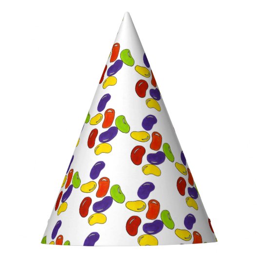 レインボーゼリー豆クラゲのイースターバスケットキャンディ パーティーハット (正面)