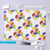 レインボーゼリー豆クラゲキャンディーイースターバスケット 薄葉紙 (クラフト)