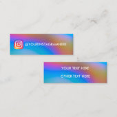 レインボーソーシャルメディアカラーグラデーションインスタグラム スキニー名刺 (正面/裏面)