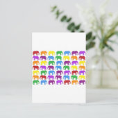 レインボーゾウの上品なデザイナー ポストカード (スタンド正面)