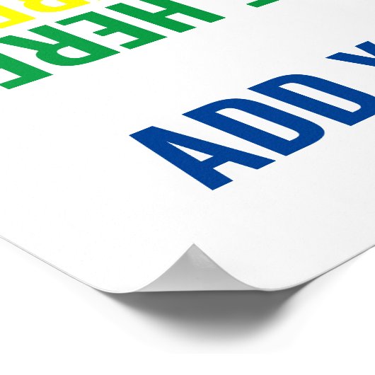 レインボータイガーあなたの名前を追加お気に入りの引用文Wildcat ポスター (角)