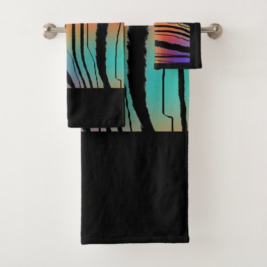 レインボータイガーエキゾチックアニマルプリント バスタオルセット (インサイチュ)