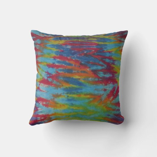 レインボータイガーストライプ絞り染め枕 クッション (裏面)