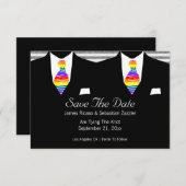 レインボータイゲイデート結婚のカードを保存 出欠カード (正面/裏面)