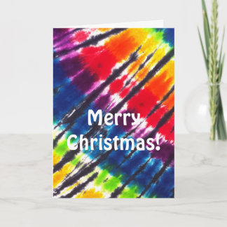 レインボータイダイのクリスマス シーズンカード