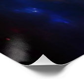 レインボータイダイブラックホール銀河系光沢ポスター ポスター (コーナー)