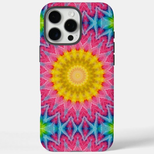 レインボータイダイマンダラの鮮やかな対称性 Case-Mate iPhoneケース (裏面)