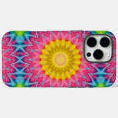 レインボータイダイマンダラの鮮やかな対称性 Case-Mate iPhoneケース (裏面 (横))