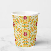 レインボータイダイ幾何学曼荼羅8パターン 紙コップ (左)