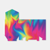 レインボータイダイ誕生日パーティー好意テントボックス フェイバーボックス (折り畳みなし)