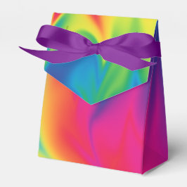 レインボータイダイ誕生日パーティー好意テントボックス フェイバーボックス