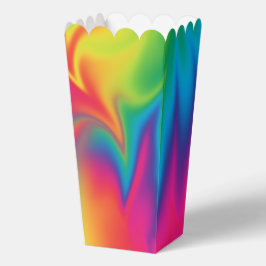 レインボータイダイ誕生日パーティー好意ポップコーンボックス フェイバーボックス