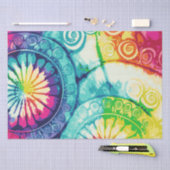 レインボータイダイ3ティッシュペーパー 薄葉紙 (クラフト)