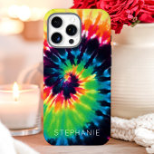 レインボータイダイ スワール 名前入りカスタム Case-Mate iPhoneケース