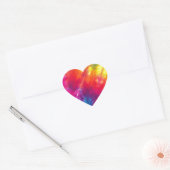 レインボータイダイ ハートシール (封筒)