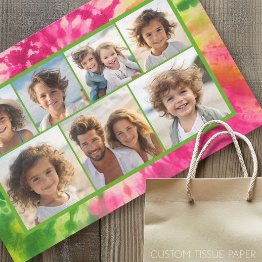 レインボータイダイ – 7フォトコラージュ – ヴィンテージVibe 薄葉紙