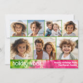 レインボータイダイ – 7フォトコラージュ – Holiday Vibe シーズンカード (正面)