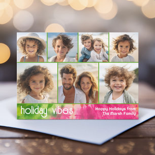 レインボータイダイ – 7フォトコラージュ – Holiday Vibe シーズンカード