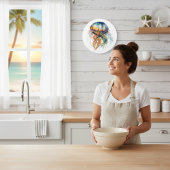 レインボータイドクラゲ:水彩アート ラージ壁時計