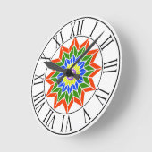 レインボータイムラウンドクロック ラウンド壁時計 (傾斜)