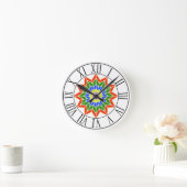 レインボータイムラウンドクロック ラウンド壁時計 (ホーム)
