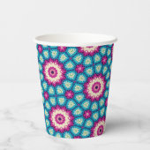 レインボータイ染幾何曼荼羅5パターン 紙コップ (裏面)