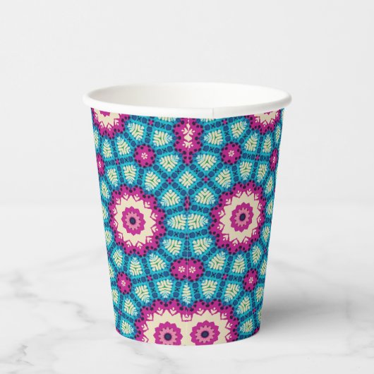 レインボータイ染幾何曼荼羅5パターン 紙コップ (右)