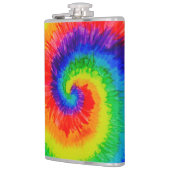 レインボータイ染料の渦巻き フラスク (左)