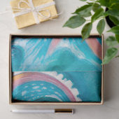 レインボータコ触手クラーケンティール（緑がかった色）水彩 薄葉紙 (ギフト)