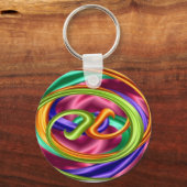 レインボータッフィプルキーチェーン キーホルダー (正面)