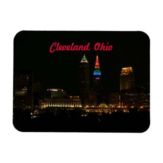 レインボータワー、クリーブランドオハイオ磁石 マグネット (横)