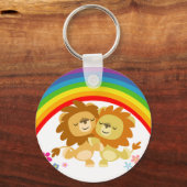 レインボータンゴかわいい漫画ライオンズキーチェーン キーホルダー (正面)